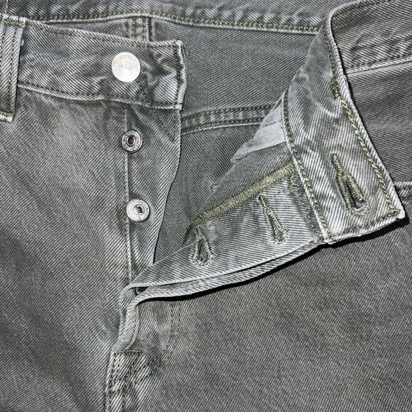 Vintage Levi’s Jeans 30x30 Green 501 Button Fly Straight Denim Pants USA 90s - Picture 12 of 14